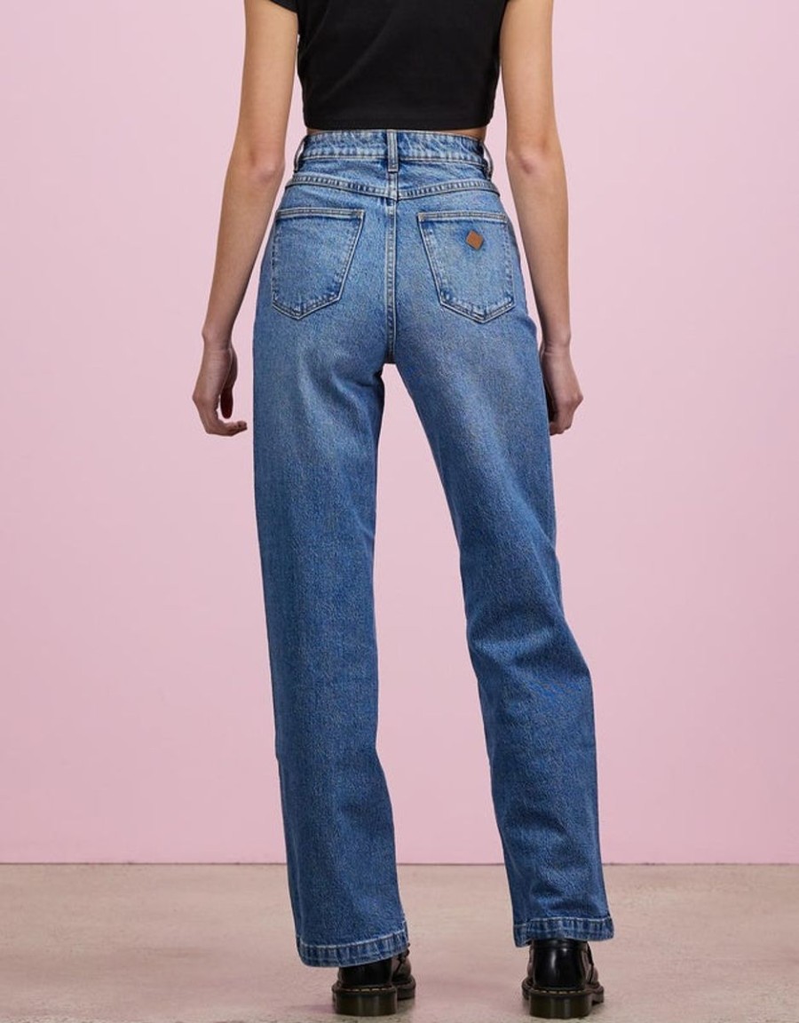 Women ABrand Jeans | A 94 High & Wide- Mary Kate Mid Vintage Blue