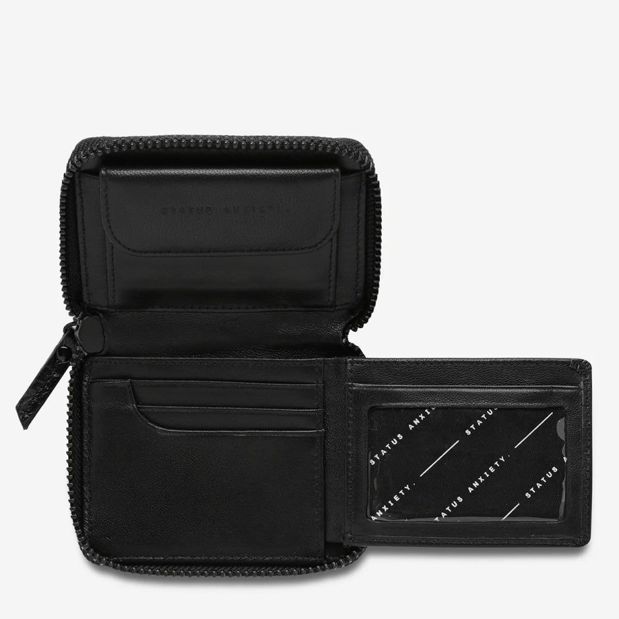 Women Status Anxiety Wallets & Pouches | Status Anxiety Wayward Wallet-Black Croc Emboss