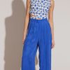 Women Staple the Label Pants | Azur Cupro Wide Leg Pants-Cobalt