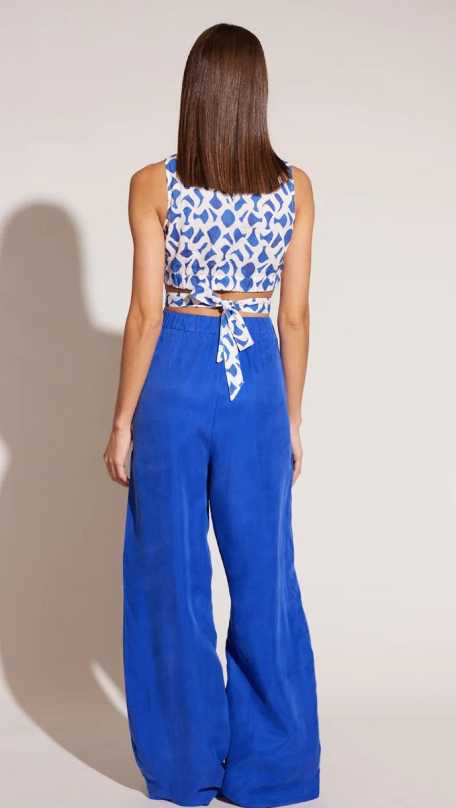 Women Staple the Label Pants | Azur Cupro Wide Leg Pants-Cobalt