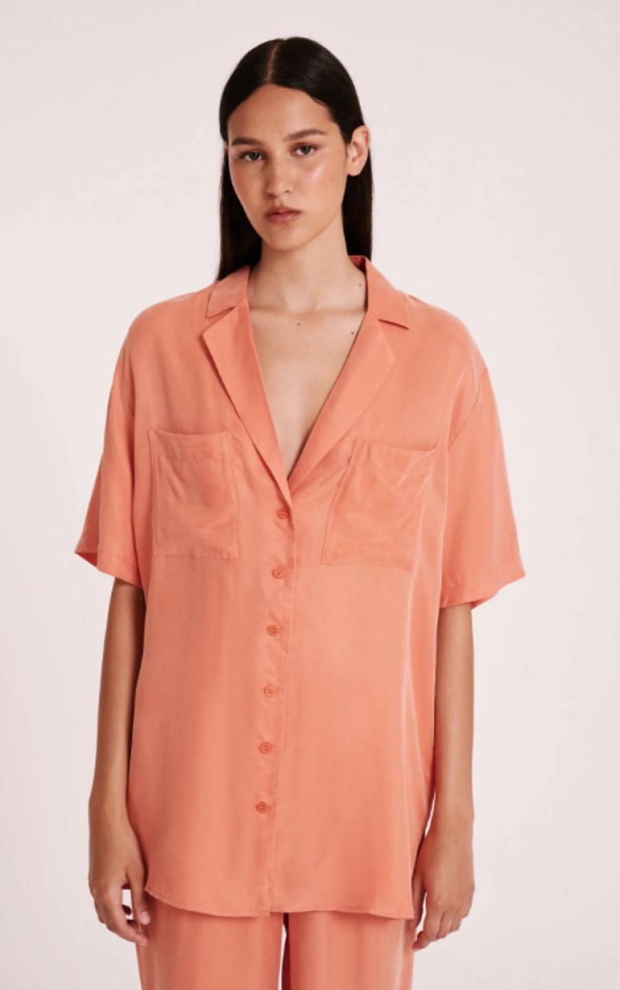 Women Nude Lucy Shirts And Blouses | Nude Lucy Lucia Cupro Shirt- Watermelon