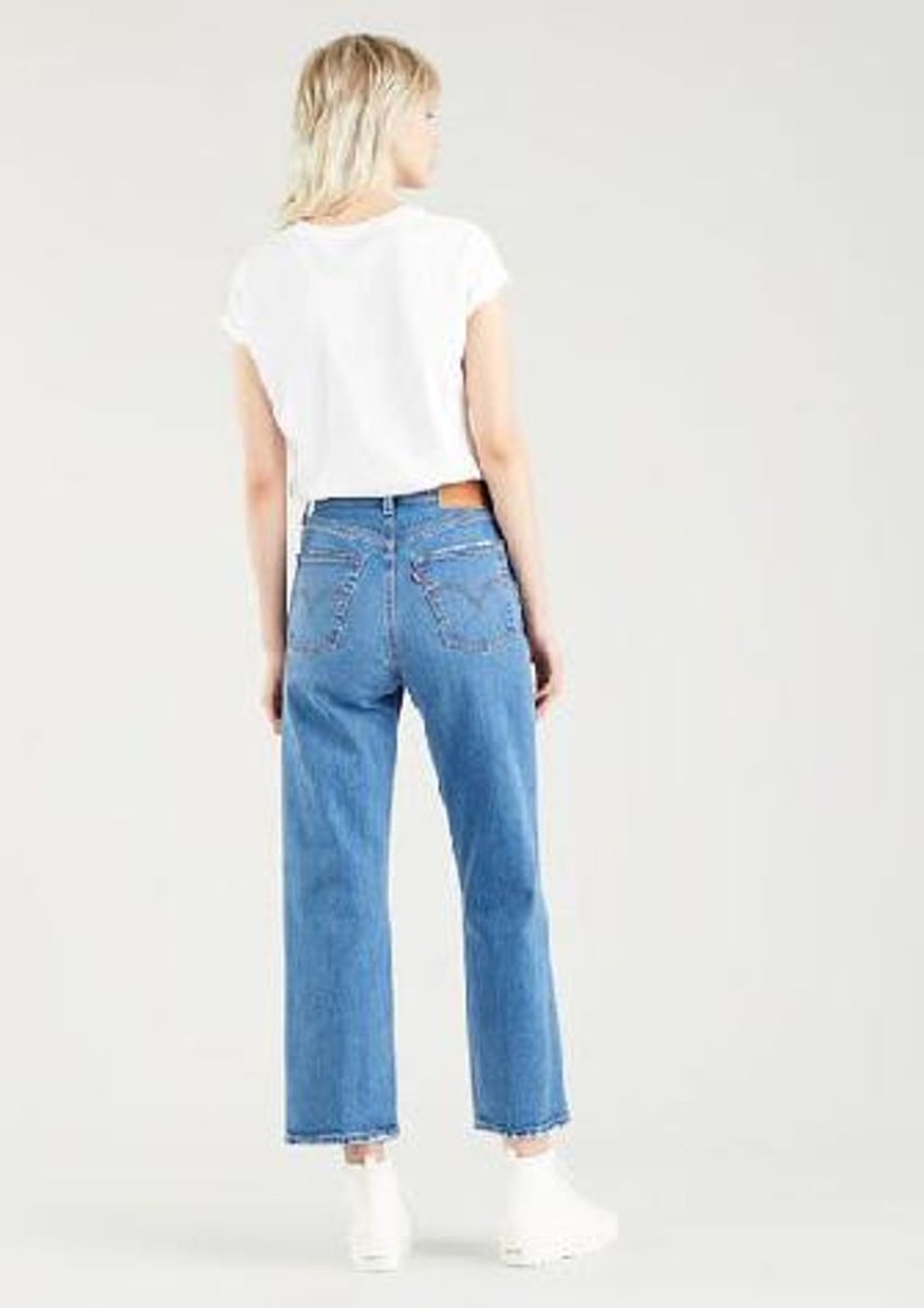 Women Levis Jeans | Ribcage Straight Ankle-Jazz Jive Together Length 29