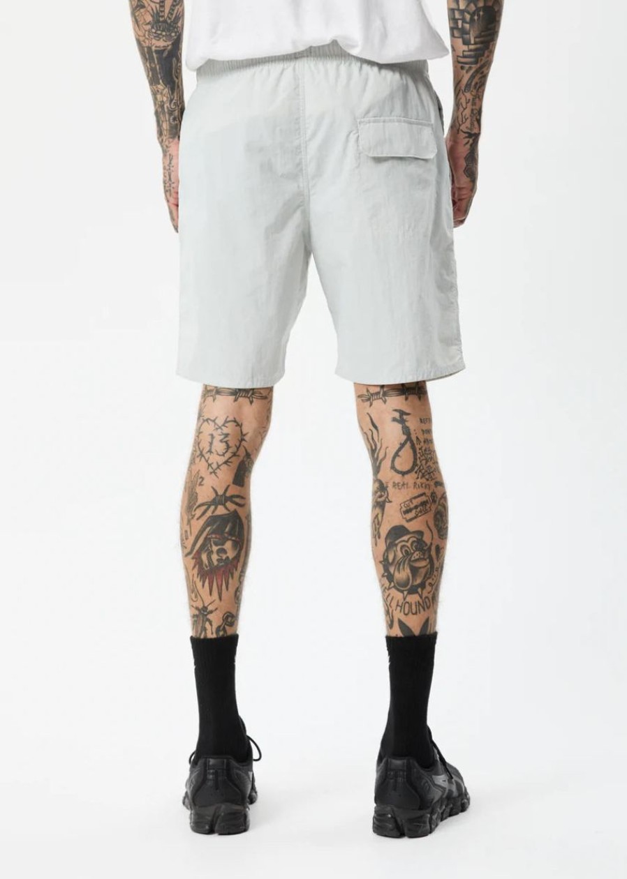 Men Afends Shorts | Baywatch Vortex Underworld Recycled Elastic Waist Short-Smoke