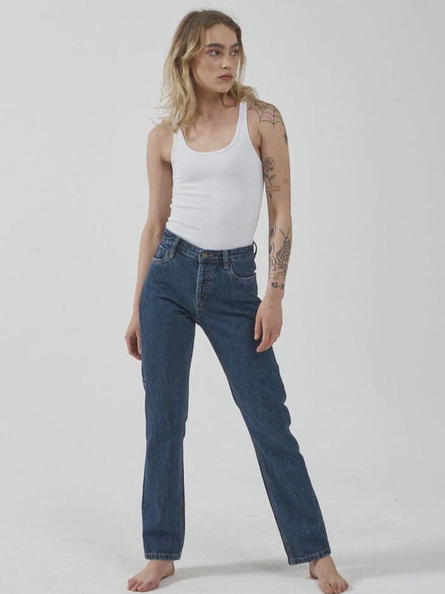 Women THRILLS Jeans | Thrills Rachel Jean-Dark Rinse Blue