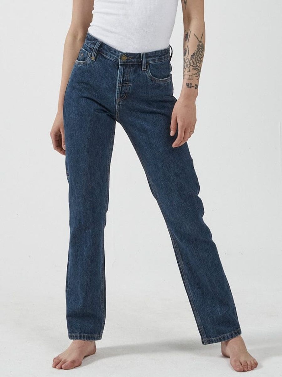 Women THRILLS Jeans | Thrills Rachel Jean-Dark Rinse Blue