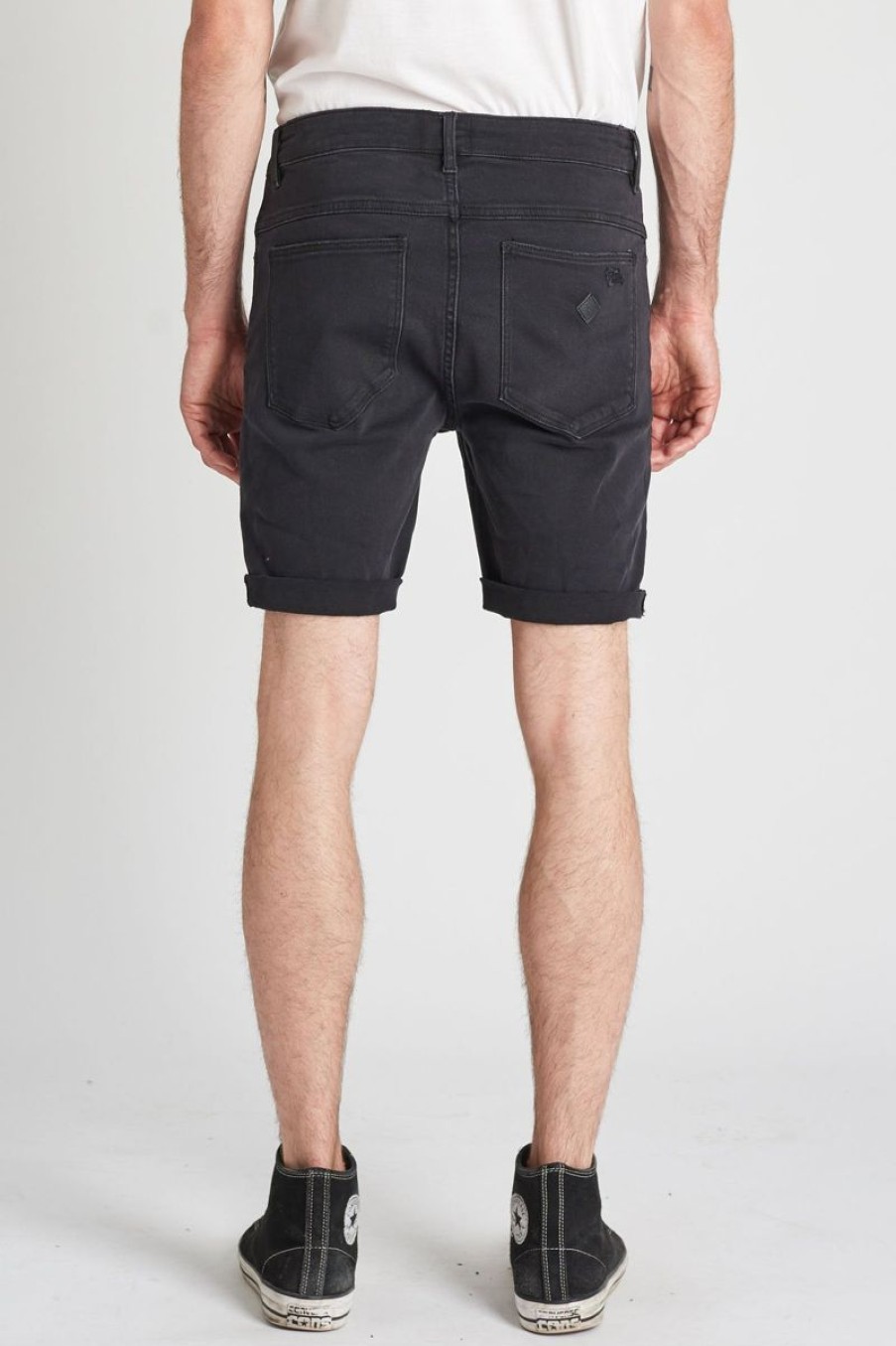 Men ABrand Denim Shorts | Abrand A Dropped Skinny Short-Blackout