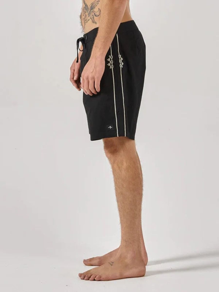 Men THRILLS Shorts | Thrills Enigma Boardshort- Washed Black