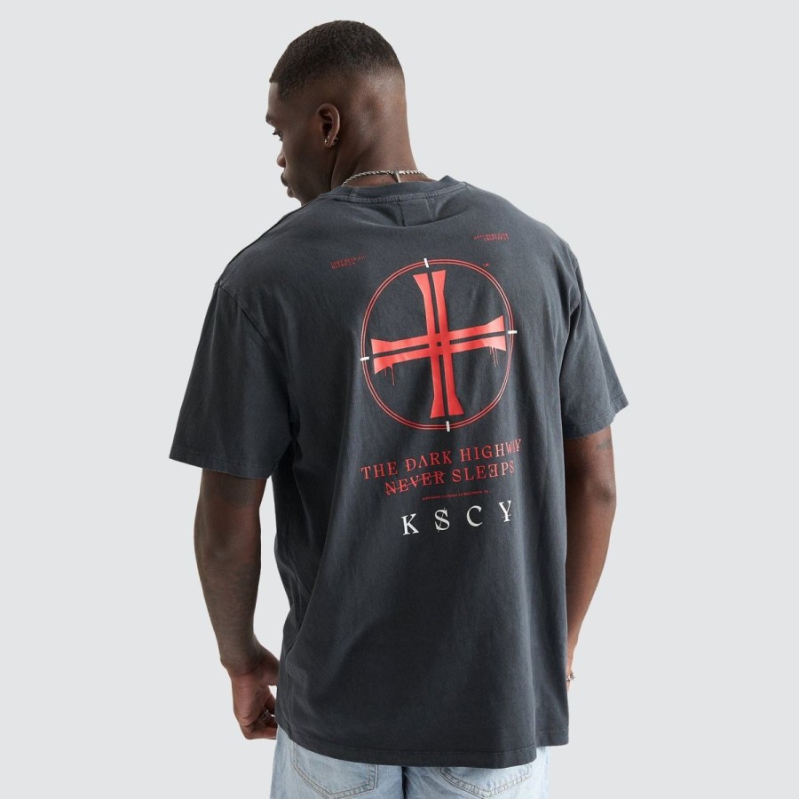 Men Kiss Chacey Tees | Kiss Chacey Highland Relaxed Tee-Pigment Black