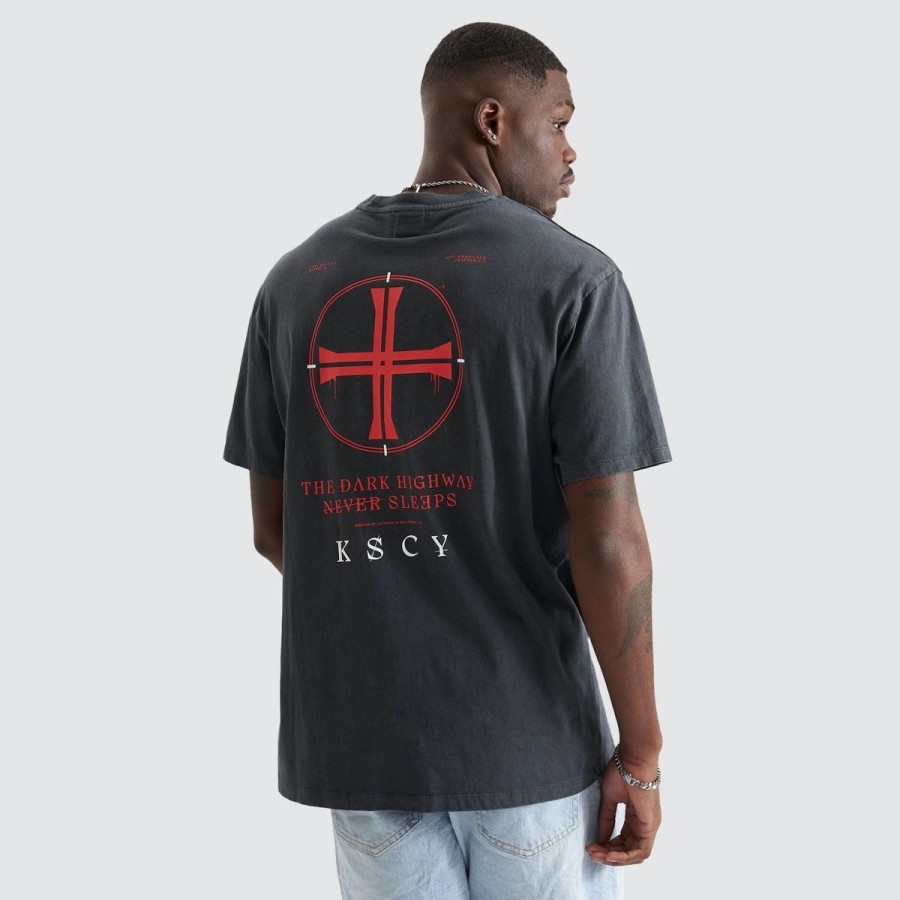 Men Kiss Chacey Tees | Kiss Chacey Highland Relaxed Tee-Pigment Black