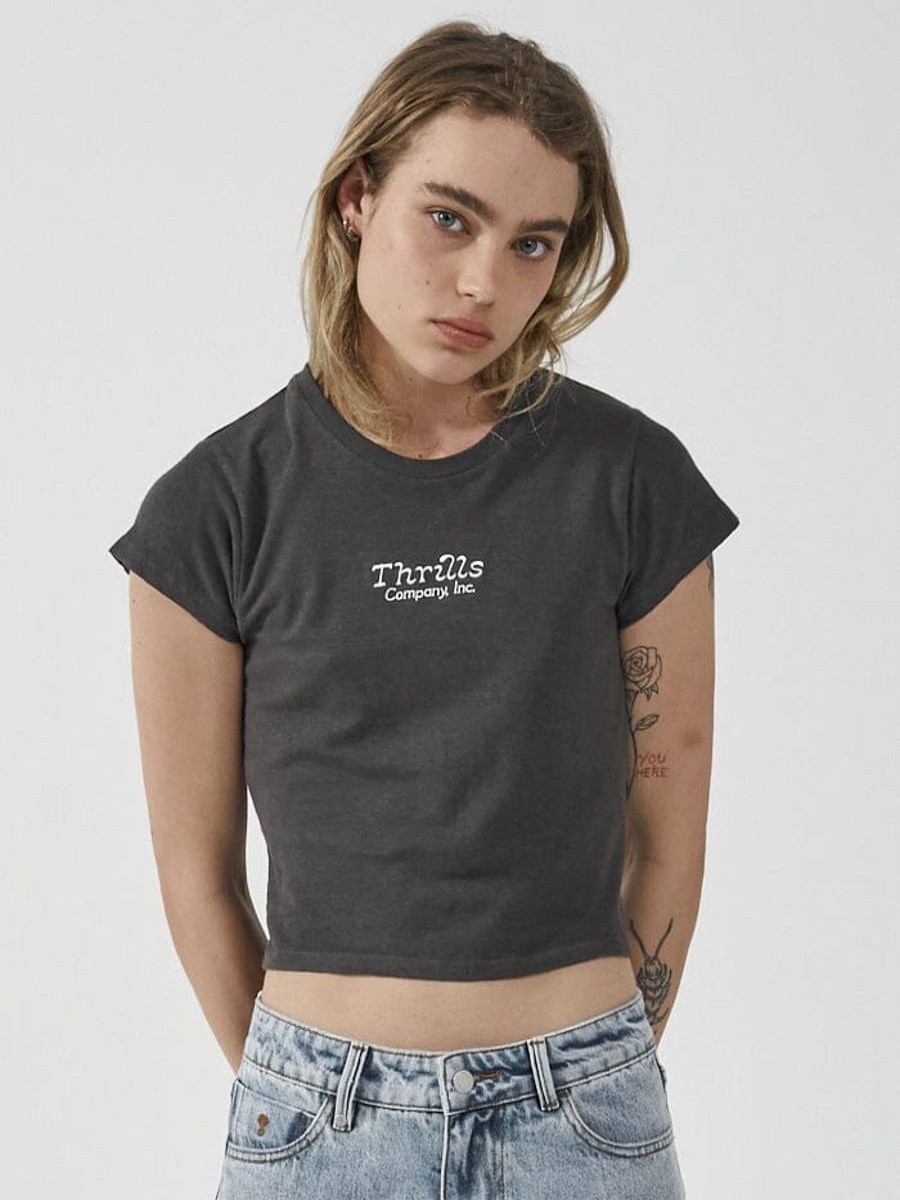 Women THRILLS Tees | Intuition Hemp Mini Tee-Merch Black