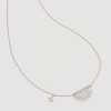 Women By Charlotte Jewellery | By Charlotte Sterling Silver Live In Light Lotus Necklace