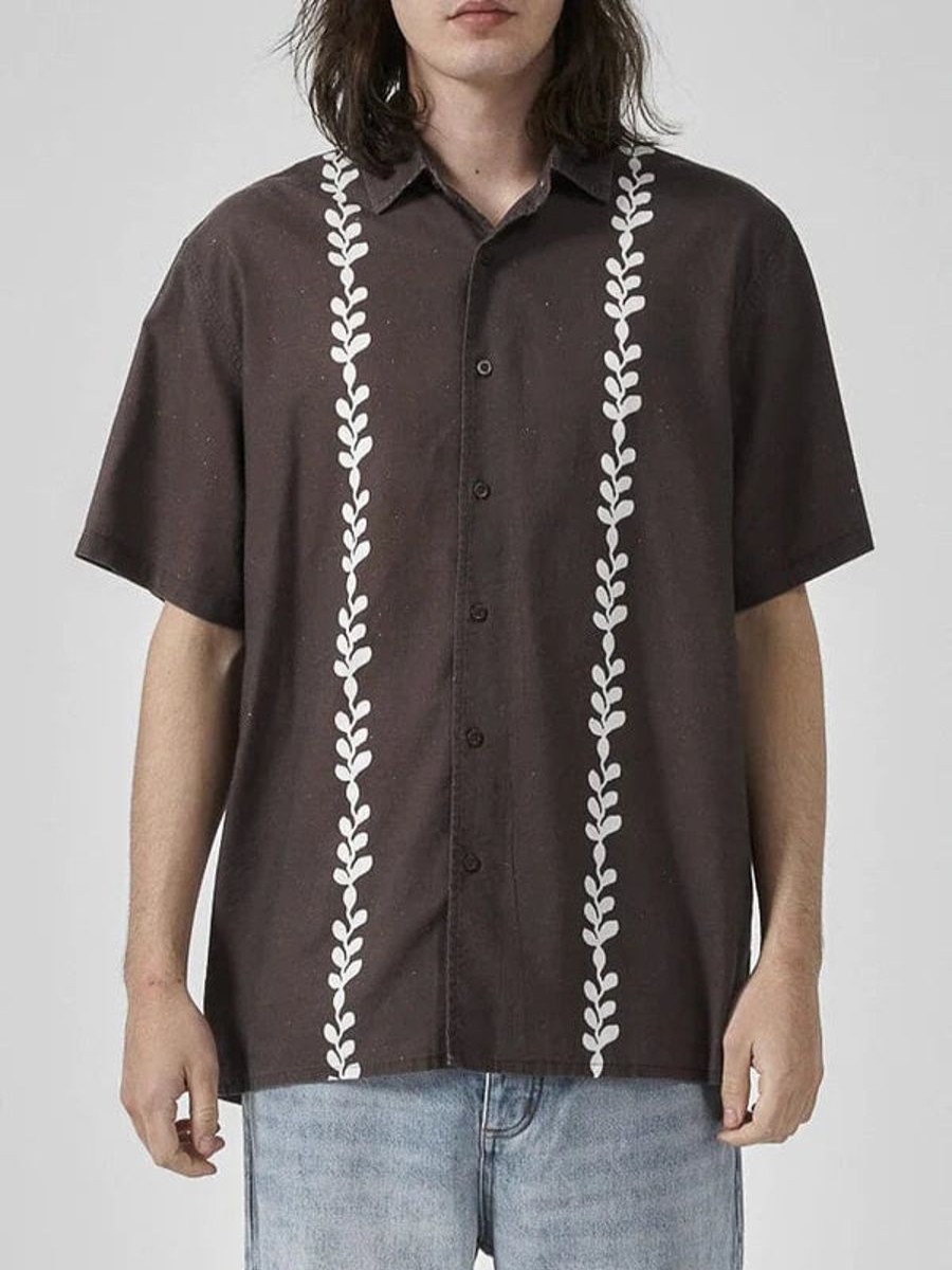 Men THRILLS Shirts | Natural Gravitation Short Sleeve Shirt-Canteen