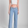 Women ABrand Jeans | Abrand 99 Low & Wide Jean-Denise-Mid Vintage Blue