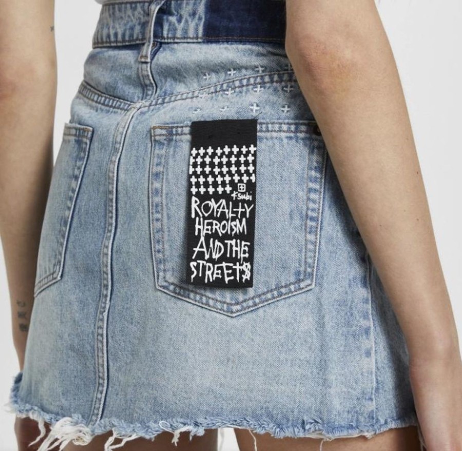 Women Ksubi Denim Skirts | Rap Skirt Clas Sick-Denim