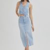 Women Rollas Denim Skirts | Rolla'S Chicago Denim Skirt-Old Stone-Light Vintage Blue