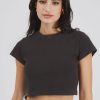 Women ABrand Tees | A 90S Crop Tee-Black