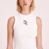 Women Nude Lucy Tops | Nude Lucy Haven Emblem Tank- White