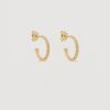 Women By Charlotte Jewellery | By Charlotte 18K Gold Vermeil Divine Light Hoops