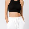 Women Nude Lucy Tops | Annie Waffle Tank-Black