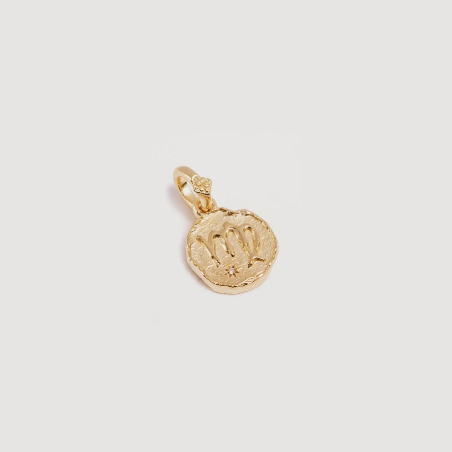 Women By Charlotte Jewellery | By Charlotte Love Cosmic Zodiac Reversible Annex Link Pendant-Virgo-18K Gold Vermeil