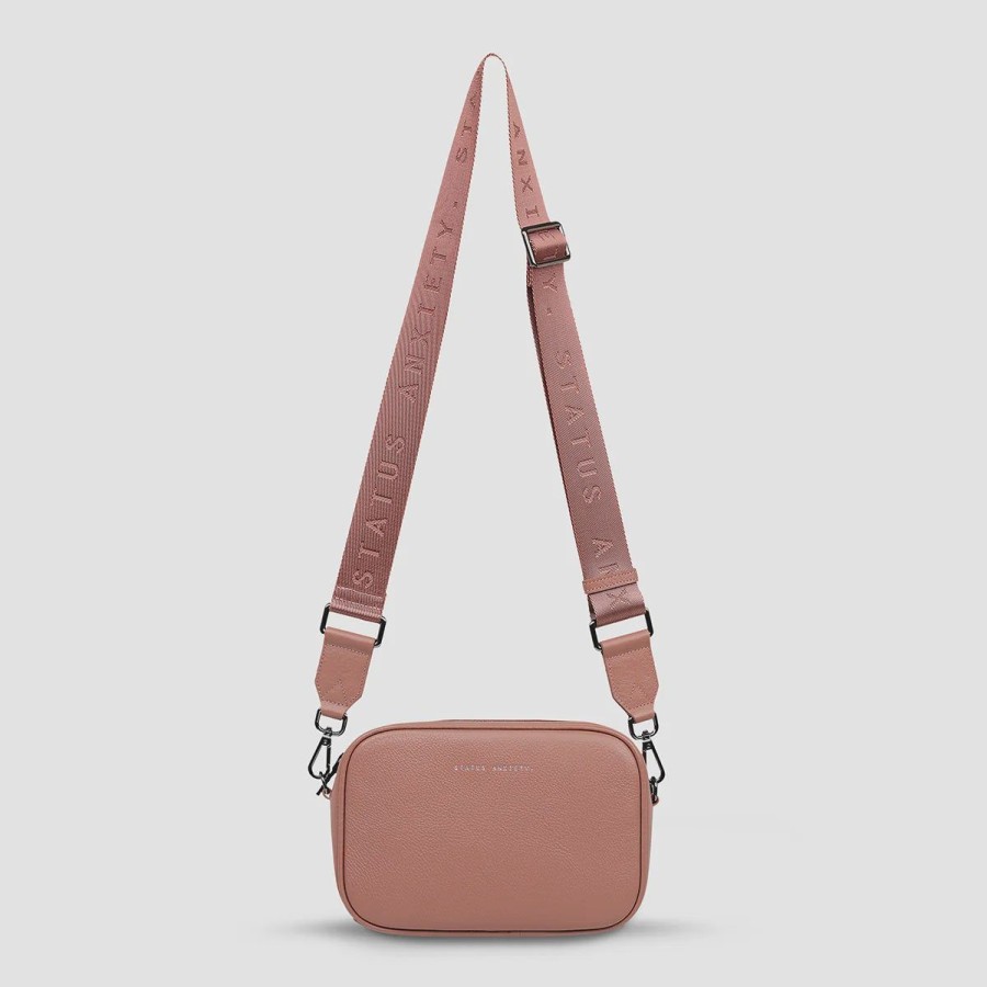 Women Status Anxiety Bags | Status Anxiety Crossbody Plunder Bag With Webbed Strap-Dusty Rose