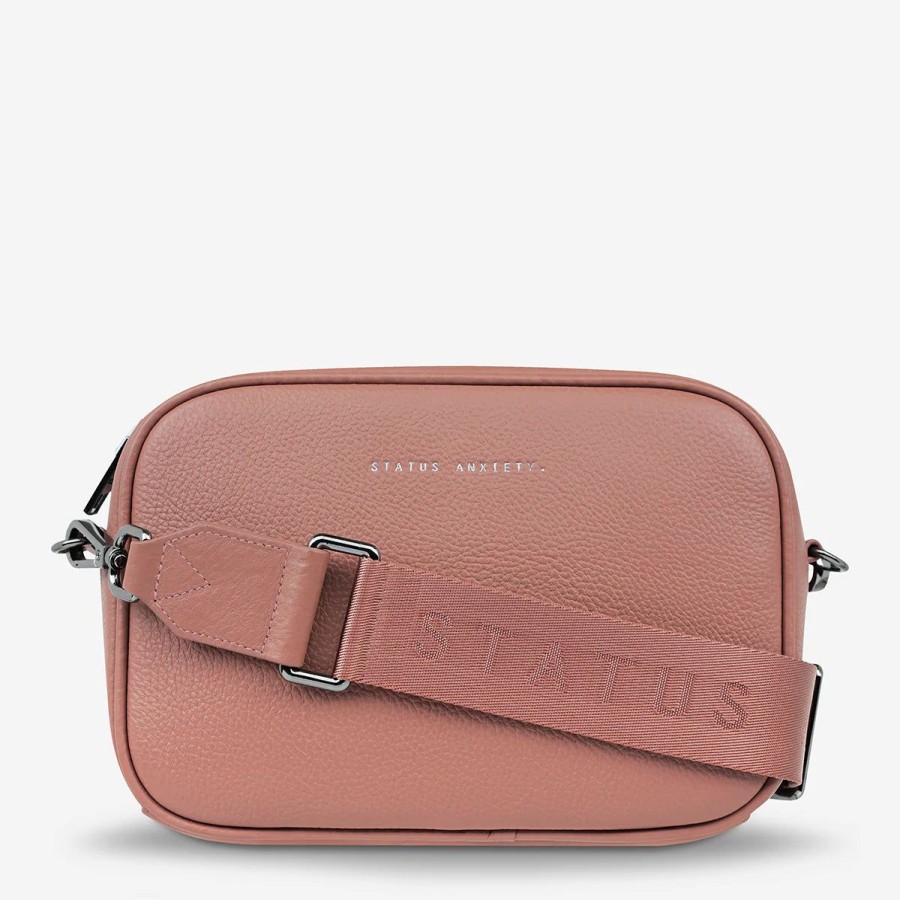 Women Status Anxiety Bags | Status Anxiety Crossbody Plunder Bag With Webbed Strap-Dusty Rose