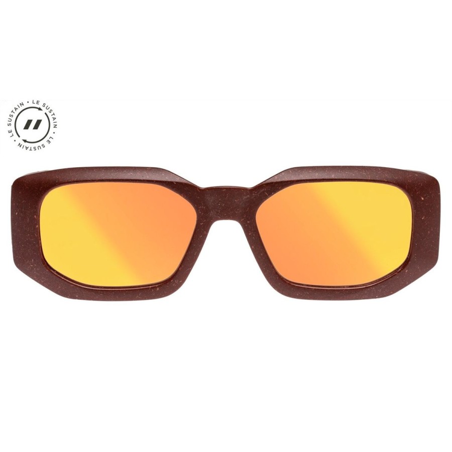 Women Le Specs Sunglasses | Grass Half Full-Rust Burgundy Grass