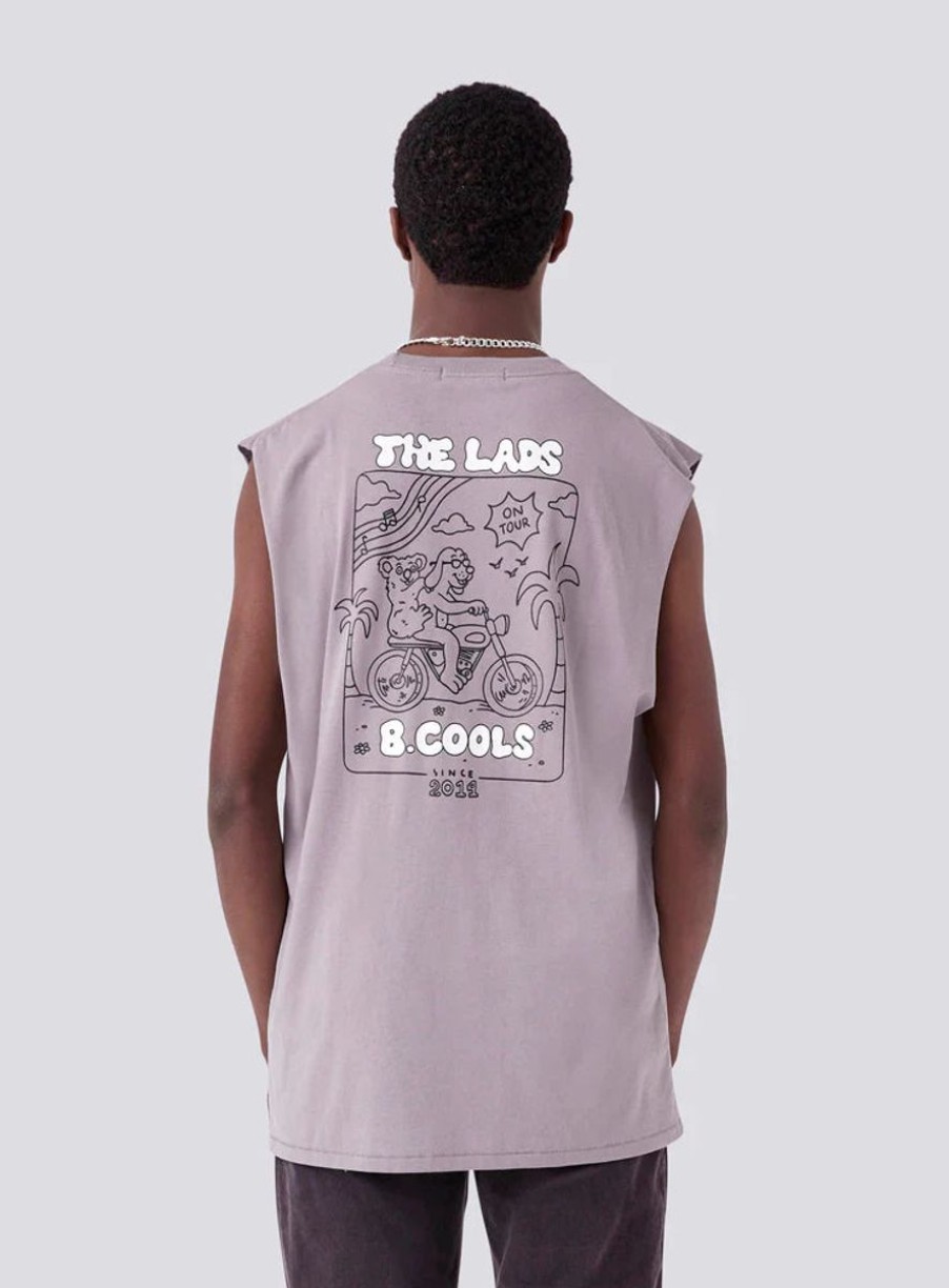 Men Barney Cools Tees | Barney Cools Lads Muscle- Smoke