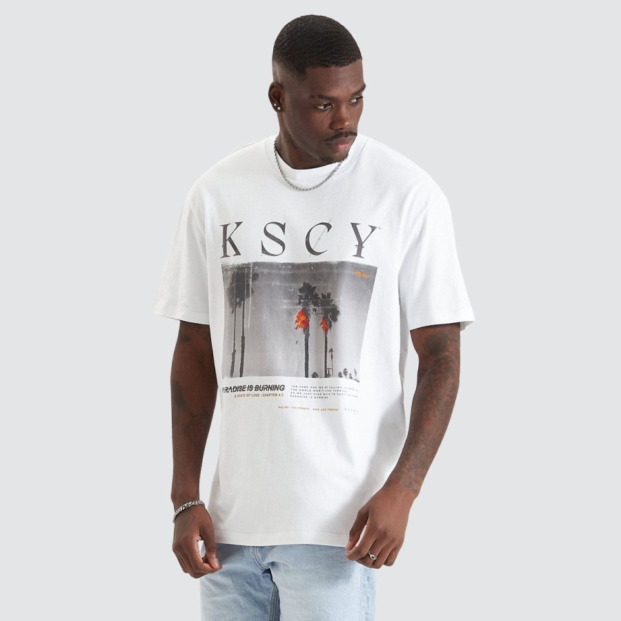 Men Kiss Chacey Tees | Kiss Chacey Elysium Relaxed Tee- Opitcal White