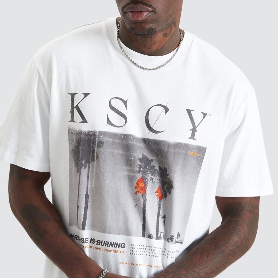 Men Kiss Chacey Tees | Kiss Chacey Elysium Relaxed Tee- Opitcal White