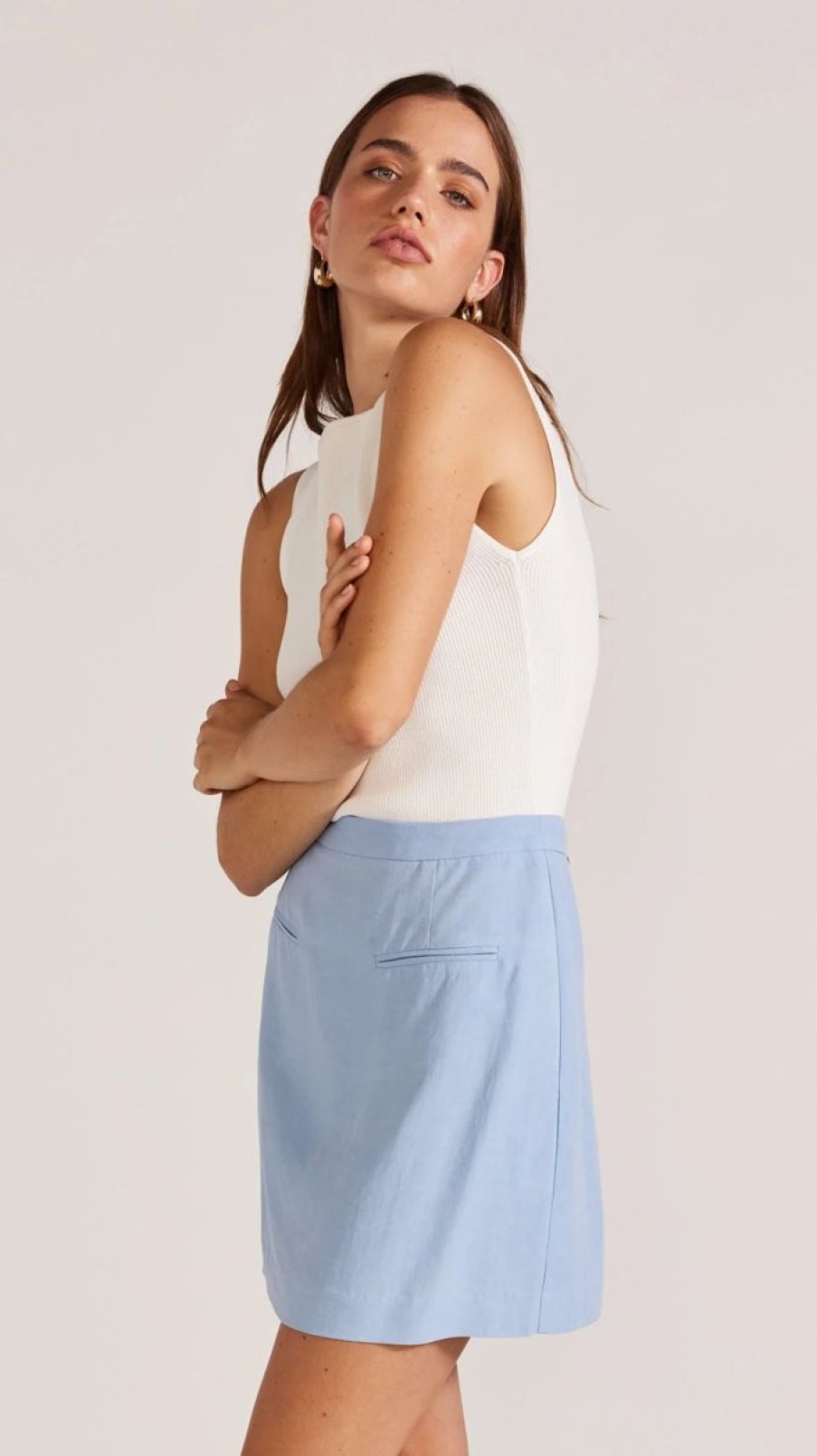 Women Staple the Label Skirts | Staple The Label Priya Mini Skirt-Blue