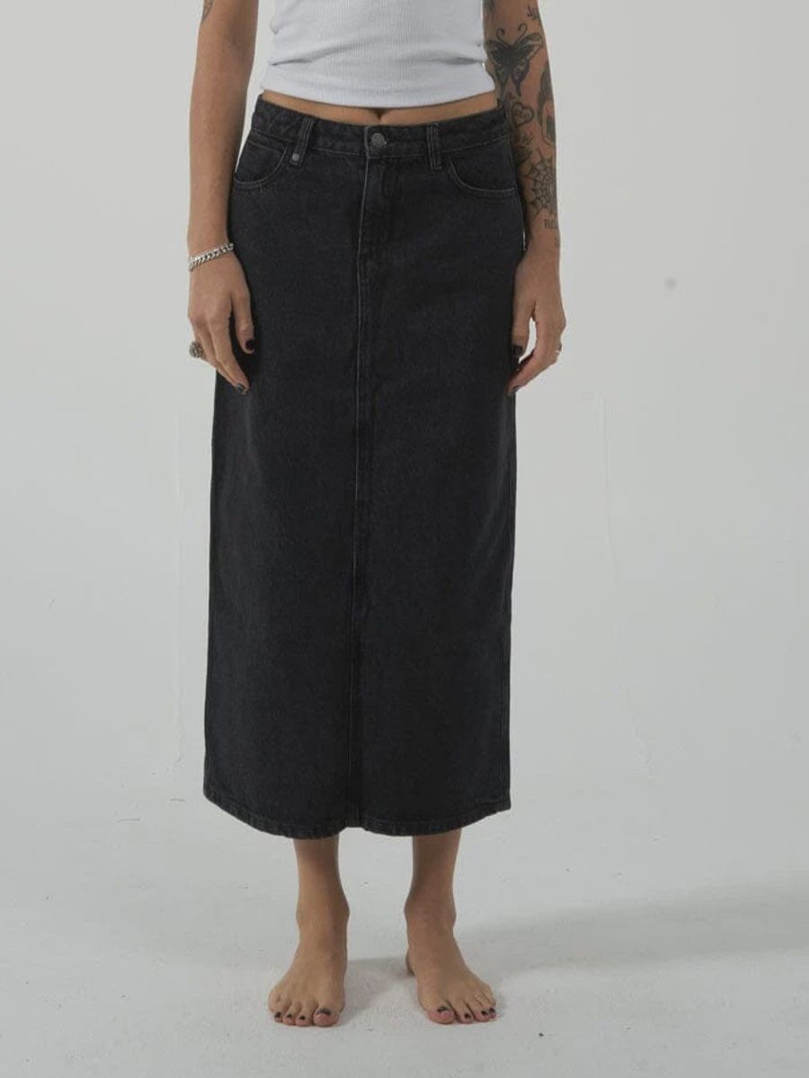 Women THRILLS Skirts | Thrills Frankie Skirt-Smoke Black