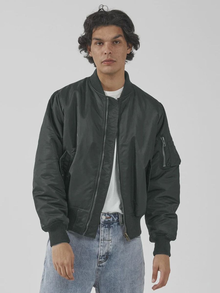 Men THRILLS Jackets And Coats | Thrills Union Bomber-Oil Green