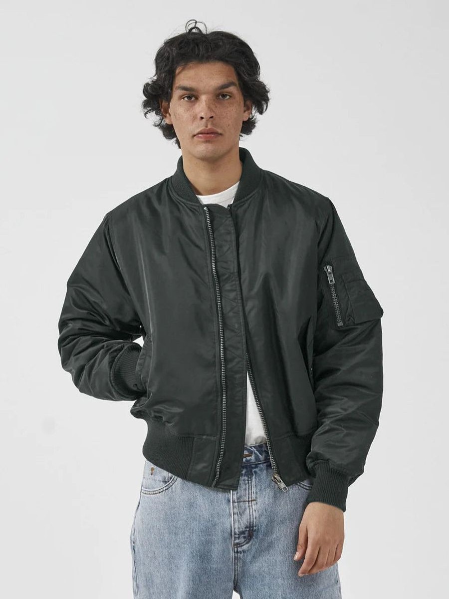 Men THRILLS Jackets And Coats | Thrills Union Bomber-Oil Green