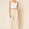 Women Nude Lucy Tops | Jade Button Front Waffle Tank-White