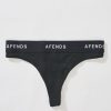 Women Afends Underwear | Molly Hemp Elastic Waistband G-String Brief 3Pk-Black