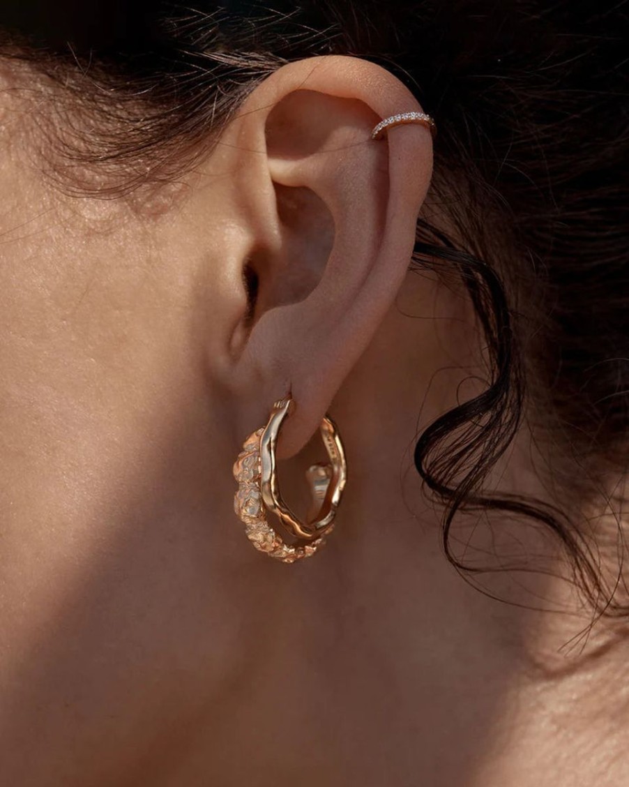 Women By Charlotte Jewellery | By Charlotte 18K Gold Vermeil All Kinds Of Beautiful Hoops