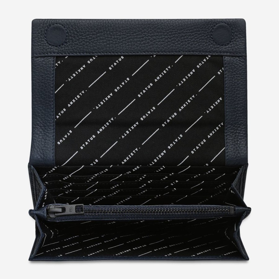 Women Status Anxiety Wallets & Pouches | Status Anxiety Nevermind Wallet-Navy Blue