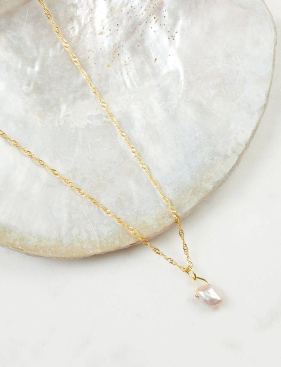 Women Pastiche Jewellery | Lexi Necklace-Yellow Gold Pearl