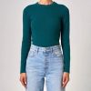 Women Neuw Denim Tops | Neuw Denim Jonesy Long Sleeve Top-Deep Jade