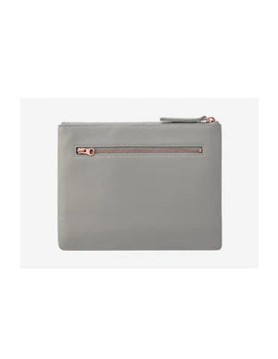 Women Status Anxiety Wallets & Pouches | Status Anxiety Fake It Clutch-Light Grey