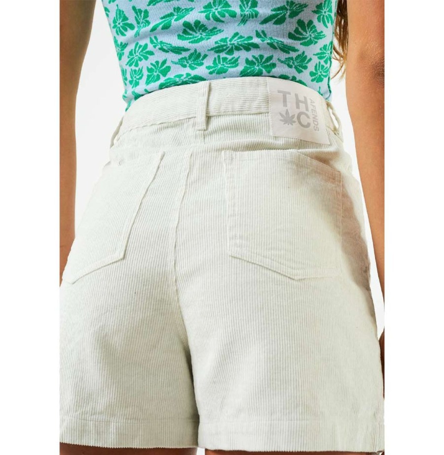 Women Afends Shorts | Seventy Three'S Hemp Corduroy Short-Off White