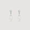 Women By Charlotte Jewellery | By Charlotte Sterling Silver Lunar Light Stud Earrings