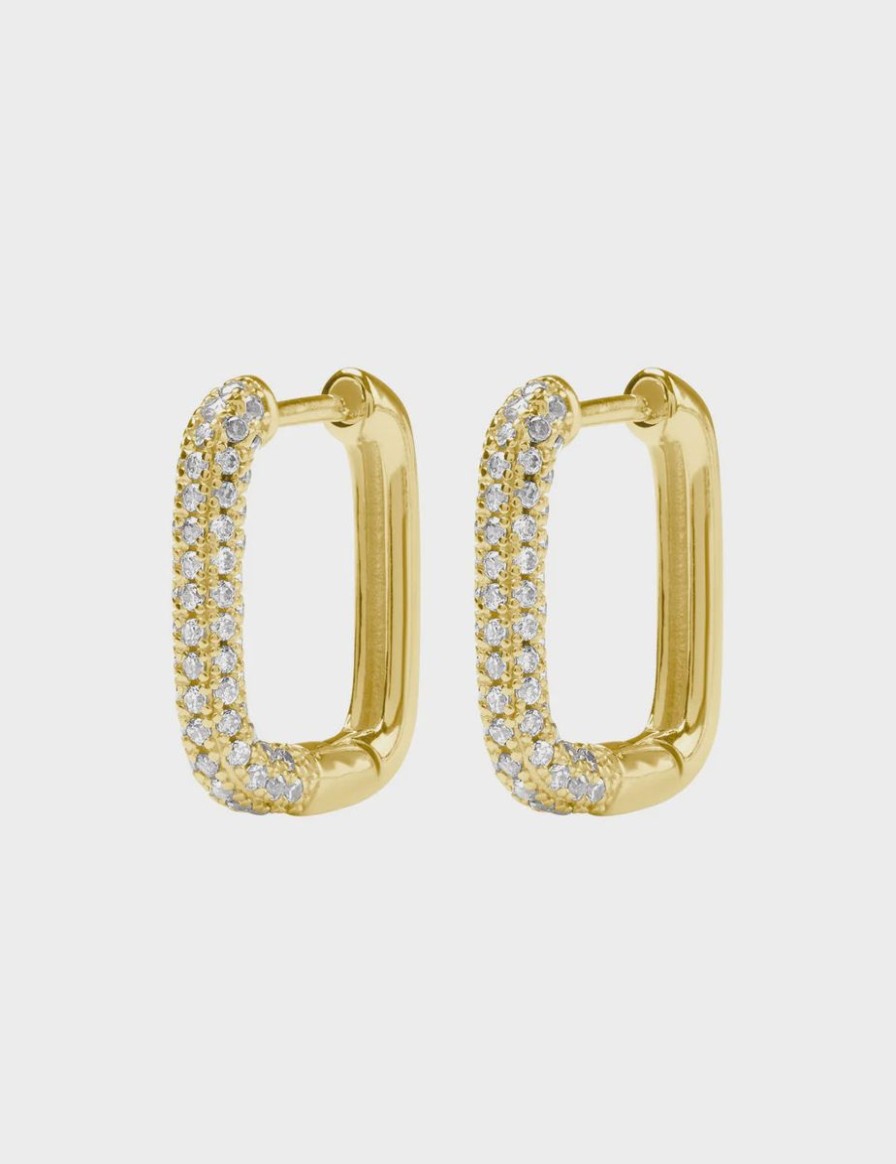 Women Pastiche Jewellery | Pastiche White Avery Hoops