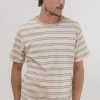 Men Rhythm Tees | Everyday Stripe Short Sleeve Shirt-Ecru