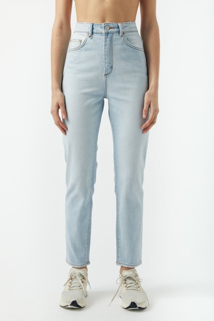 Women Neuw Denim Jeans | Neuw Denim Lola Mom Jean-Shell Blue