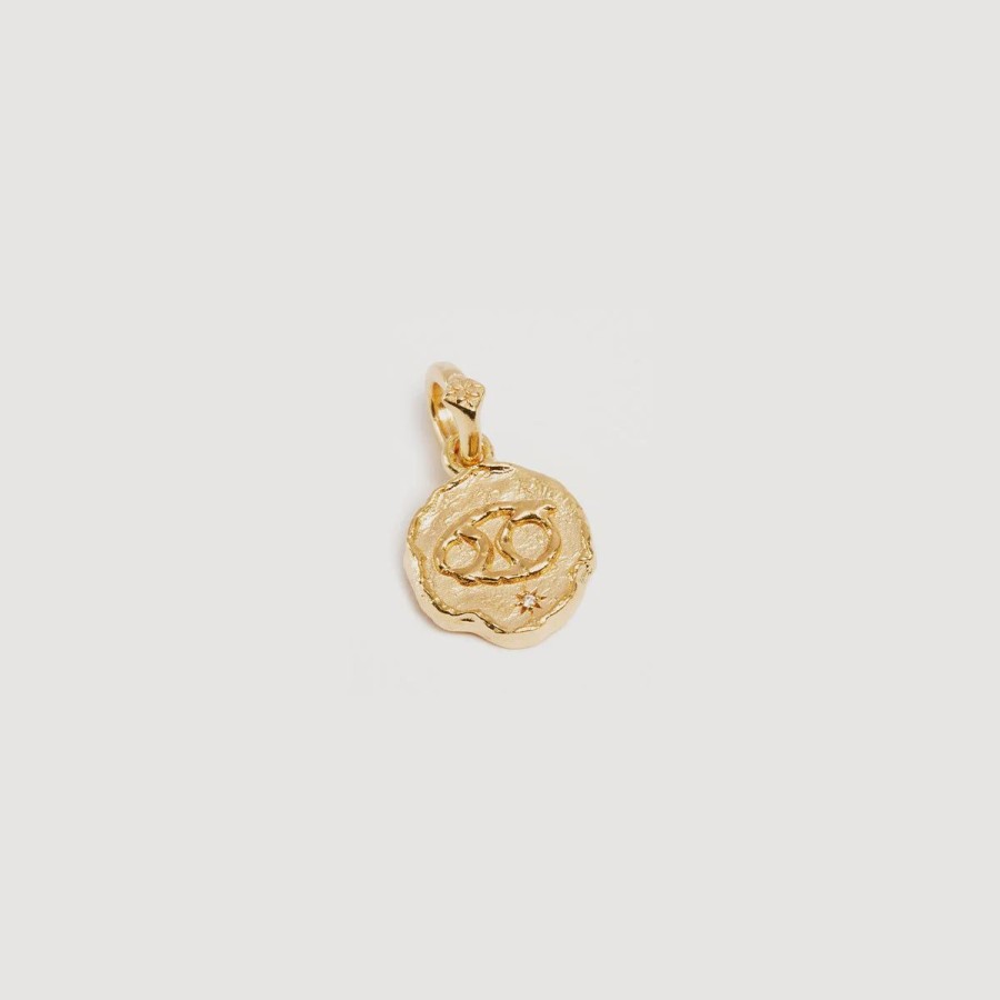 Women By Charlotte Jewellery | By Charlotte Love Cosmic Zodiac Reversible Annex Link Pendant-Cancer-18K Gold Vermeil