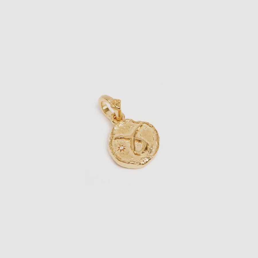 Women By Charlotte Jewellery | By Charlotte Love Cosmic Zodiac Reversible Annex Link Pendant-Taurus- 18K Gold Vermeil