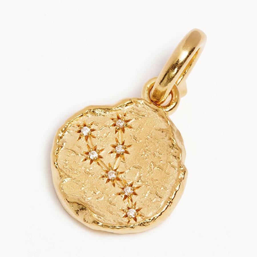 Women By Charlotte Jewellery | By Charlotte Love Cosmic Zodiac Reversible Annex Link Pendant-Taurus- 18K Gold Vermeil