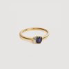 Women By Charlotte Jewellery | By Charlotte 18K Gold Vermeil Kindred Birthstone Ring-September/Sapphire